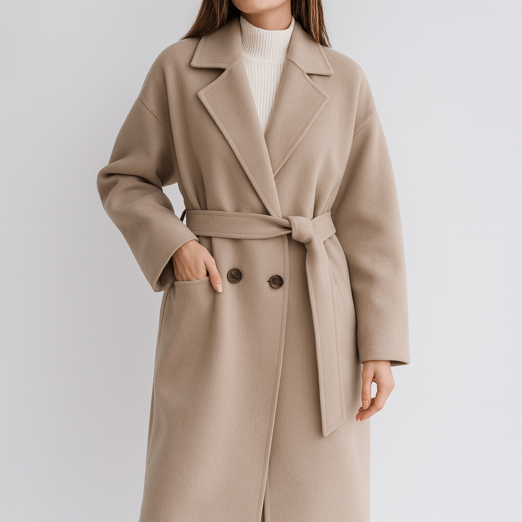 Bellmont | Oversized polyester coat with narrow collar