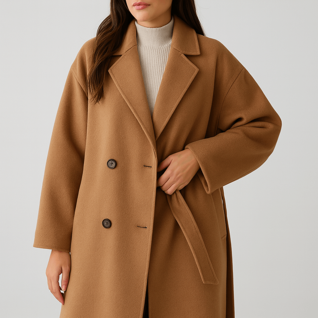 Bellmont | Oversized polyester coat with narrow collar