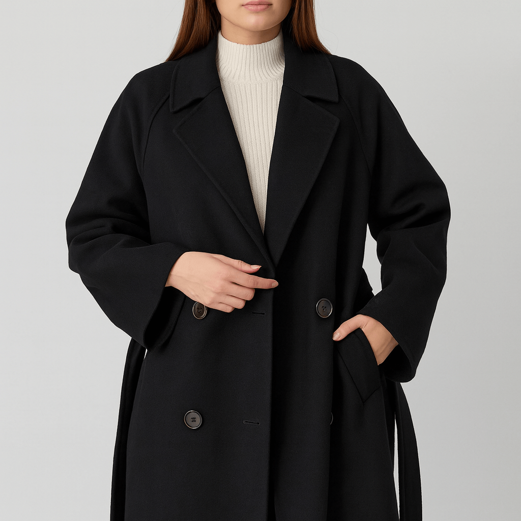 Bellmont | Oversized polyester coat with narrow collar